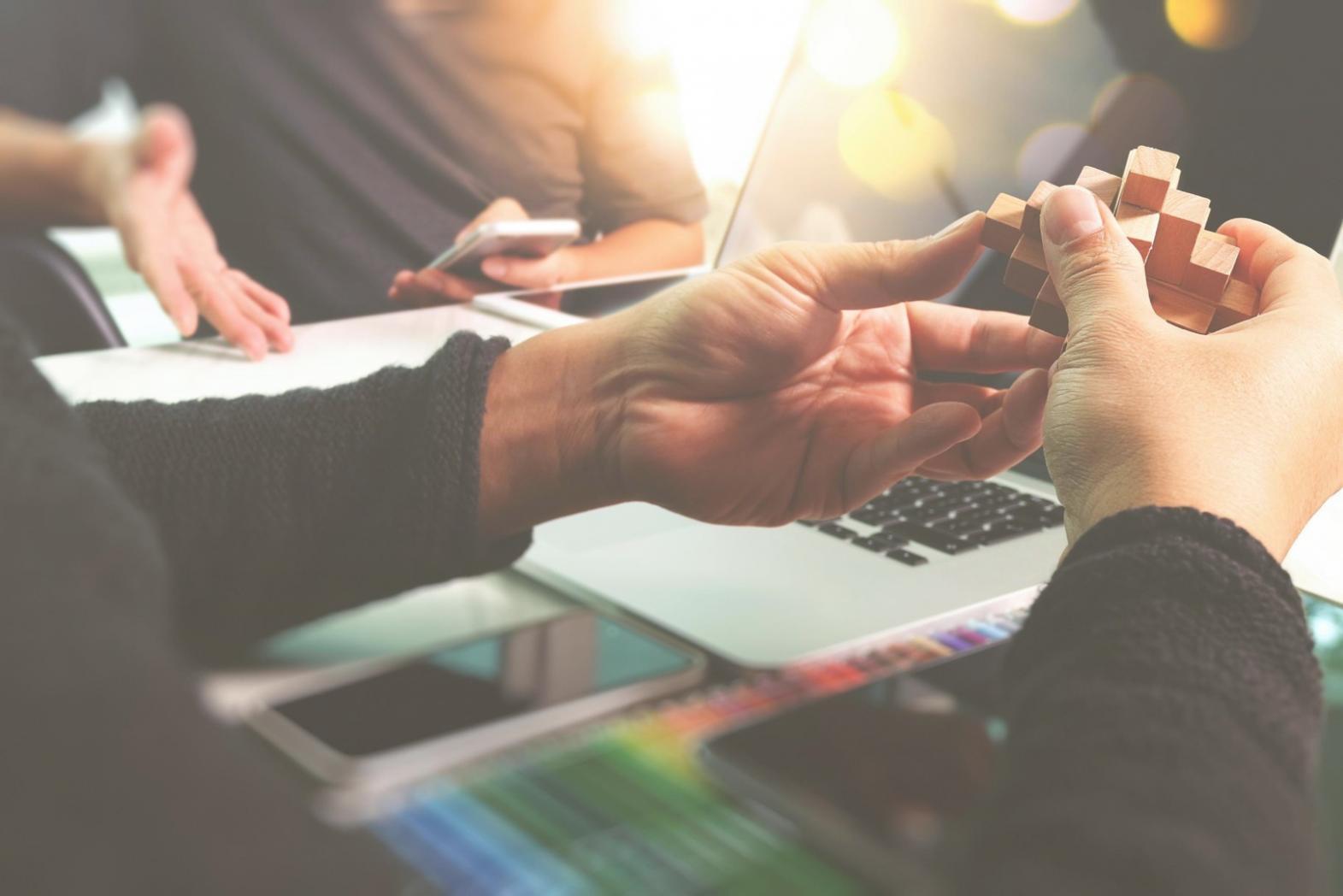 Students working on blockchain analysis projects in our modern learning environment